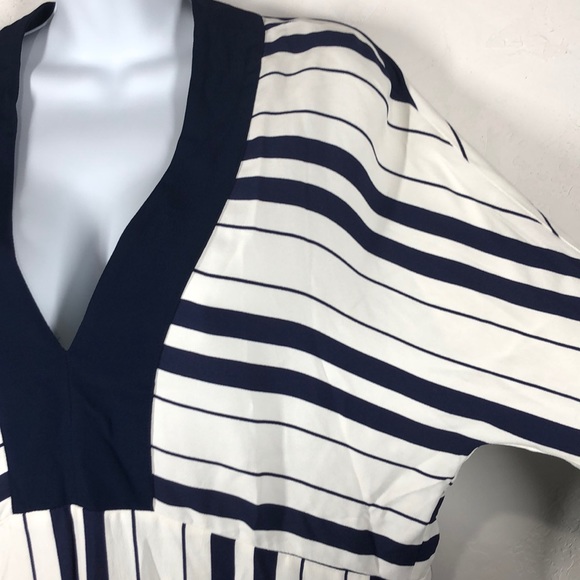 Zara white and navy stripe tunic size xs - Picture 2 of 6